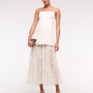Abercrombie & Fitch Cream Floral Maxi Skirt Dress